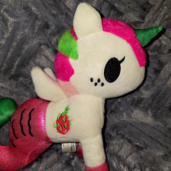 Tokidoki Mermicorno Pitaya 7.5 Plush Kawaii Mermaid Stuffed Unicorn Dragon Fruit - Picture 3 of 10